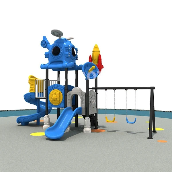 kids outside playground equipment