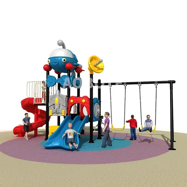 outdoor playground plastic kids slide